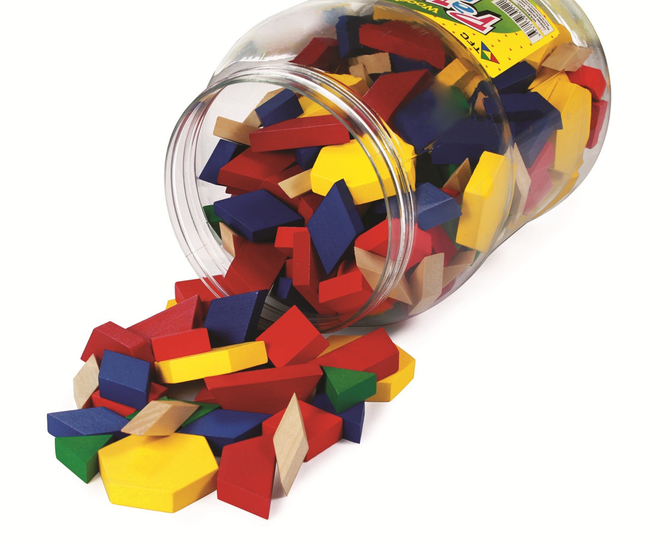 Pattern Blocks Wooden 250 piece Read Pacific Reading Books