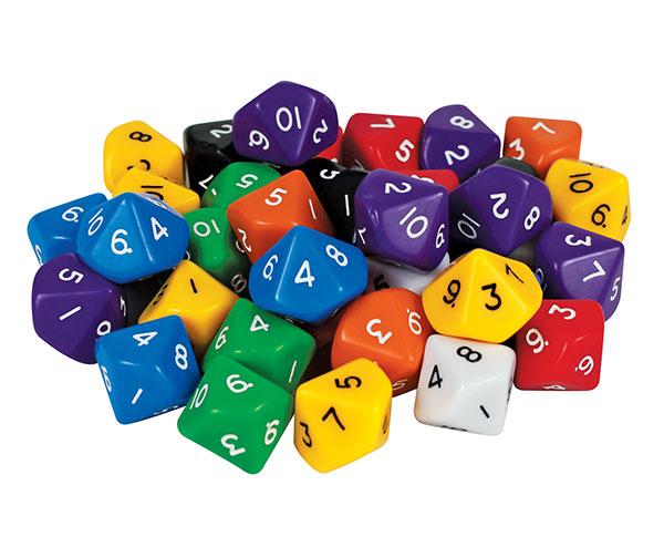 10 Face Polyhedra Dice Read Pacific Reading Books & Resources